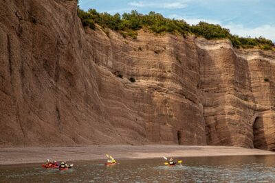 Kayak the Bay of Fundy Sea Caves - St. Martins Sea Caves: Red Sandstone, Massive Tides, and Real-Time Navigation