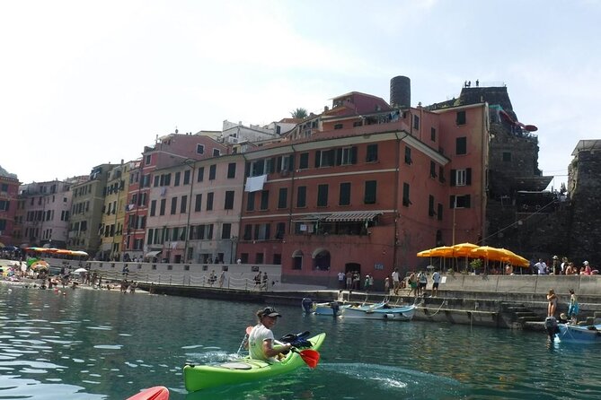 Kayak tour from Monterosso to Vernazza - On-the-water route: caves, coves, cliffs, and that satisfying swim time