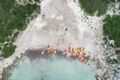 Kayak trip with snorkelling in the Marine Reserve of Menorca - Paddling past La Mola Cliffs and the Cave of the Imatges area