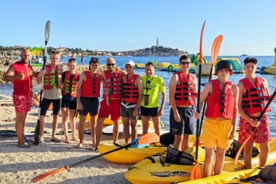 Kayaking and snorkeling trip,free drinks on the island and photo - The paddle: St. Euphemia and the old town from the water