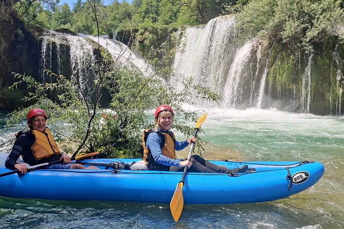 Kayaking Mreznica Waterfalls close to Plitvice Lakes - Rapids, getting wet, and why warm gear actually matters