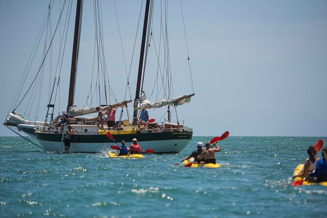 Key West Schooner Backcountry Eco Tour Sail Snorkel and Kayak - The part most people underestimate: climbing back aboard