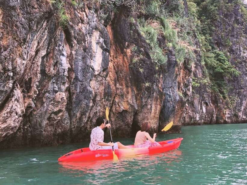 Koh Lanta: Sea Cave Kayaking and Talabeng Island Tour - Ung Island and Talabeng: the longtail boat portion that does the heavy lifting