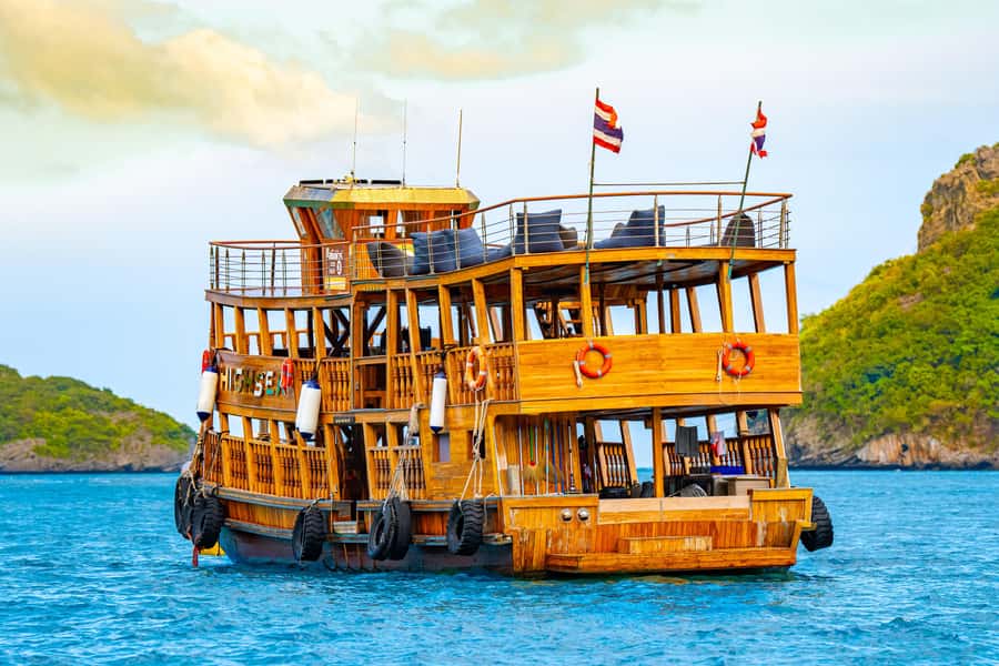 Koh Samui: Mu Ko Ang Thong Park Cruise with Kayaking Option - Swimming, beach time, and how the day stays on schedule