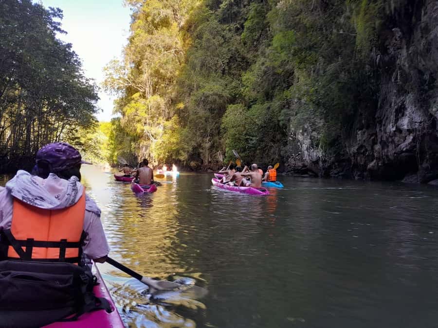 Krabi: Half-day Kayak at Ao Thalane (Group of 10 maximum) - On the water: what a half-day kayaking route looks like
