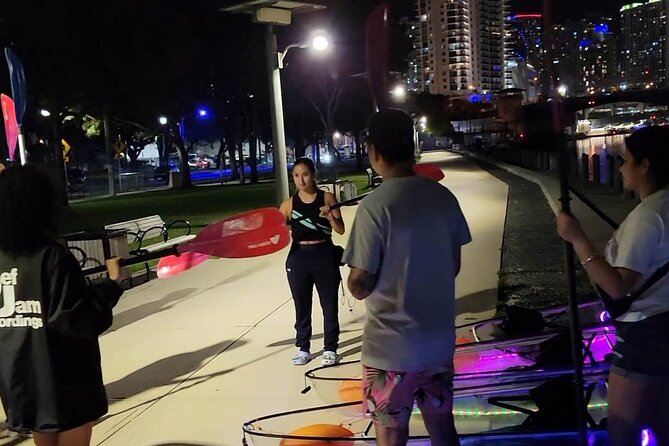 L.E.D. Light Kayak Miami City Lights - The Guides, Safety Lesson, and the Small-Group Feel