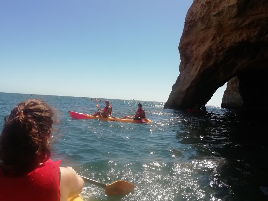 Lagoa: Benagil Cave and Marinha Beach Guided Kayaking Tour - First Paddle: Turquoise Water, Rock Formations, and Sea Caves