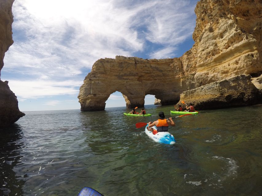 Lagoa: Benagil Caves Kayaking Tour - Kayaking from Praia da Marinha: the view-first start