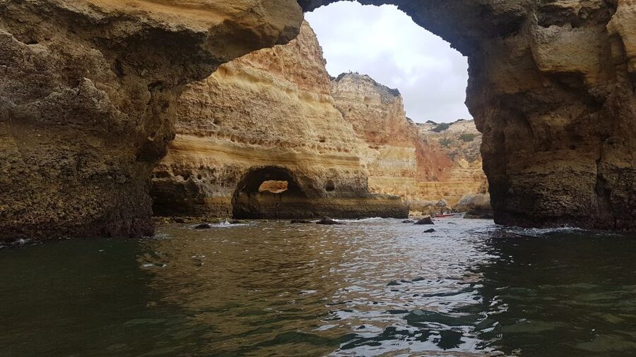 Lagoa: Benagil Caves Kayaking Tour - The route to Benagil: what “5 caves” really means