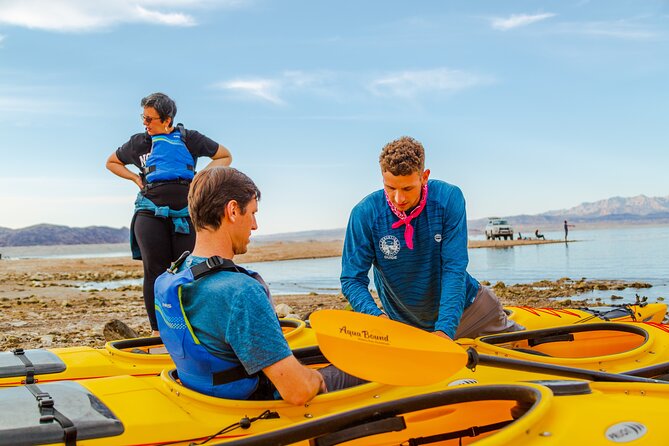 Lake Mead Sunset Kayak Tour with Dinner, Swim & Campfire - Swim time and bonfire relaxation: the evening shifts gears