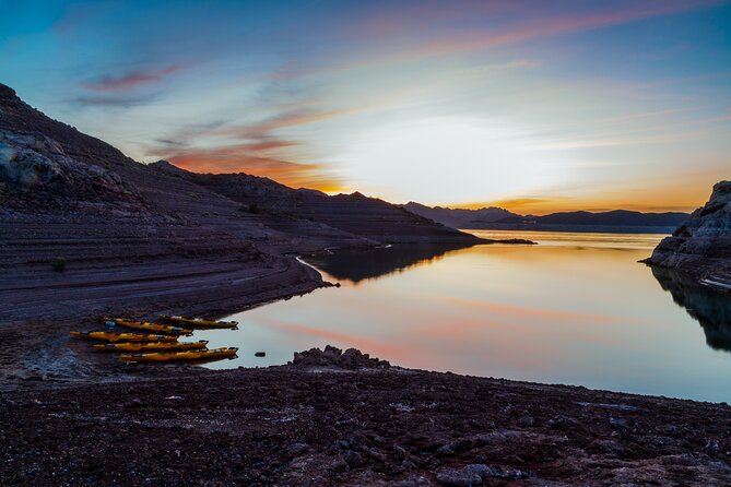 Lake Mead Sunset Kayak Tour with Dinner, Swim & Campfire - The main event on the water: paddling toward the Boulder Islands