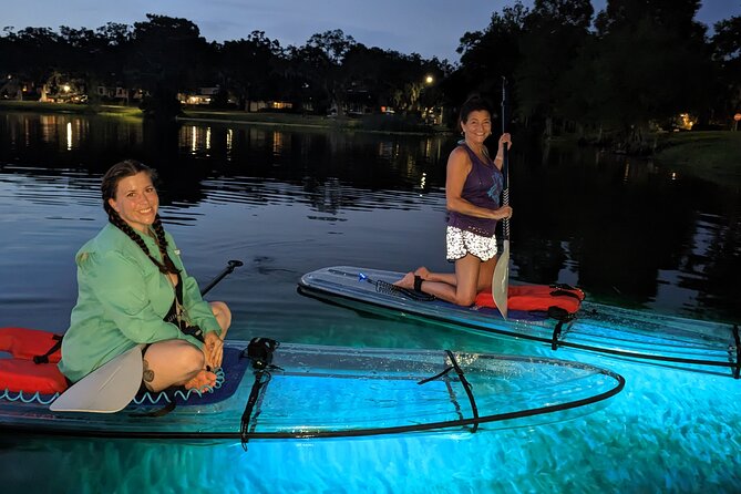 LED Glow in the Dark Clear Kayak or Paddleboard in Paradise - Why Lake Ivanhoe Night Kayaking Feels Like Orlando, but calmer