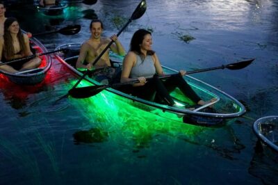 LED Glow in the Dark Clear Kayak or Paddleboard in Paradise - Choosing between clear kayak and paddleboard (and the light colors)