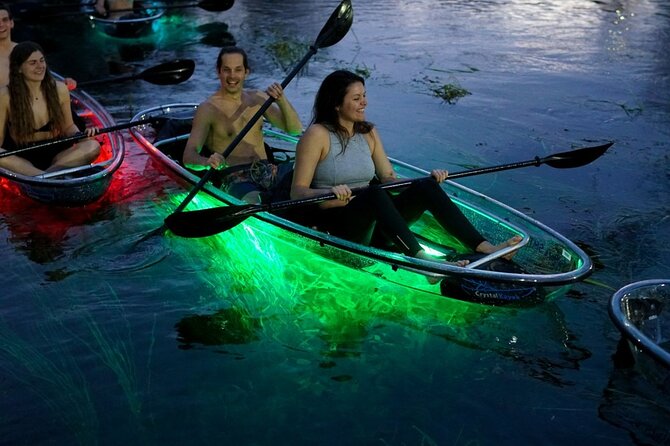 LED Glow in the Dark Clear Kayak or Paddleboard in Paradise - Choosing between clear kayak and paddleboard (and the light colors)