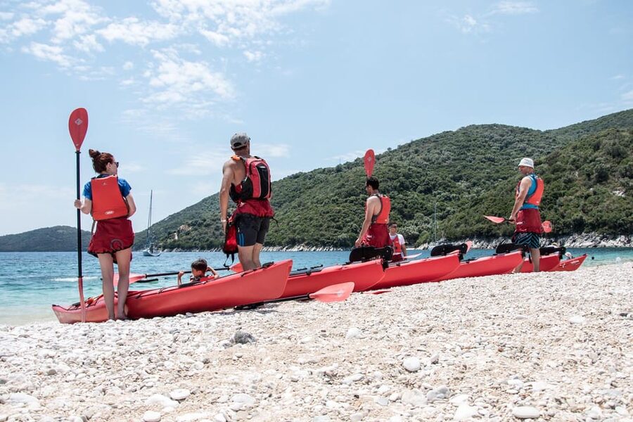Lefkada: Blue Cave Kayak Tour with a Taste of Greece - Key highlights at a glance