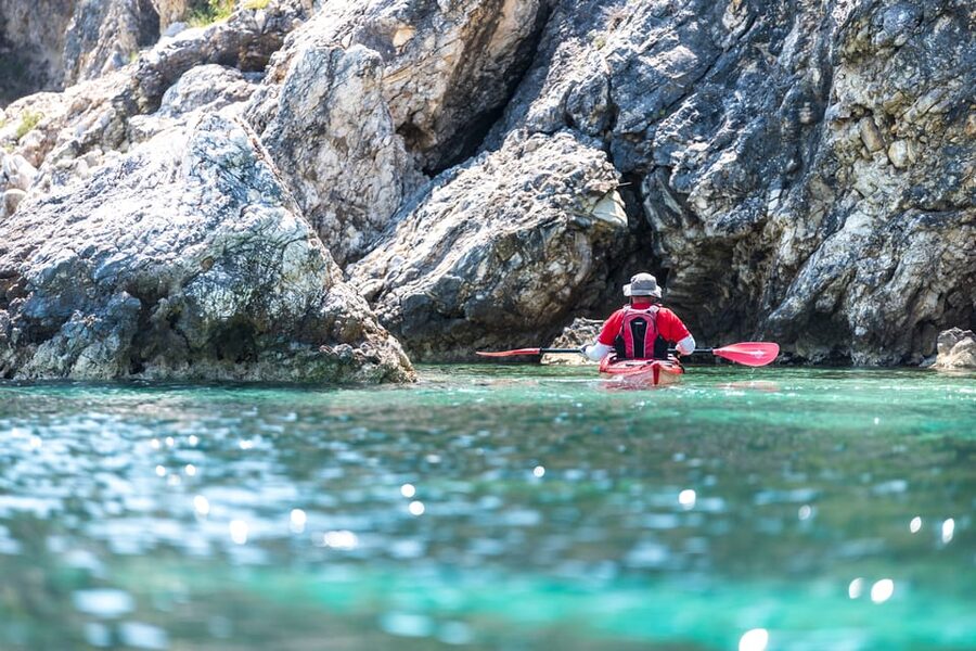 Lefkada: Blue Cave Kayak Tour with a Taste of Greece - How Much Effort Is It: 4 Nautical Miles and Real Water Time