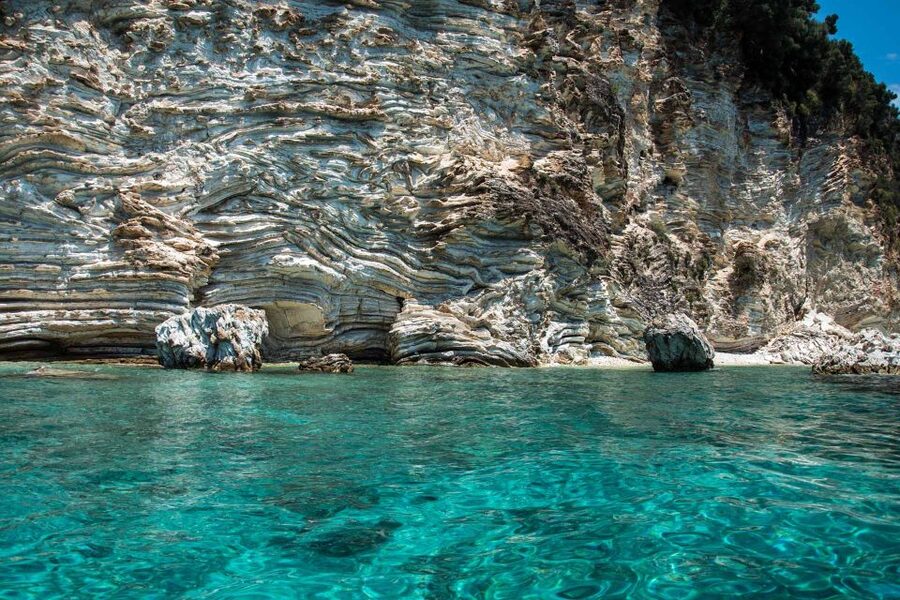 Lefkada: Full Day Sea Kayaking Tour - Red Rock Beach: turquoise water break that resets your whole mood