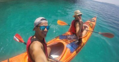 Lefkada: Hidden Blue Cave Kayak Trip with Lunch & Fruits - The 4-hour flow: snacks first, then caves and swim stops