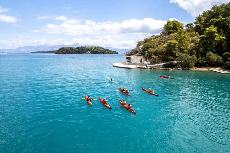 Lefkada:Nydri, Scorpios Kayak Odyssey Island Hopping - Madouri: the warm-up paddle with a poet’s island vibe