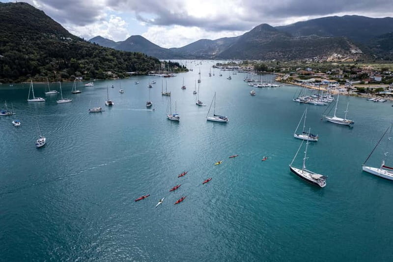 Lefkada:Nydri, Scorpios Kayak Odyssey Island Hopping - Back to Lefkada’s coast: sea views plus the best kind of lunch break
