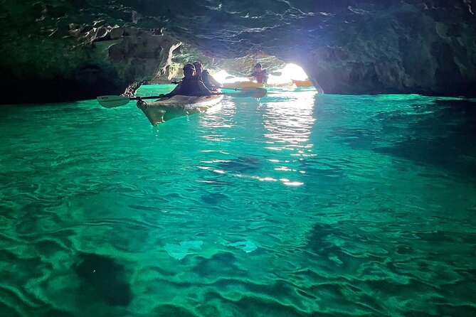 Leuca kayak tour + swimming + speleo-trek in cave - River Cave swim and the short speleological trek