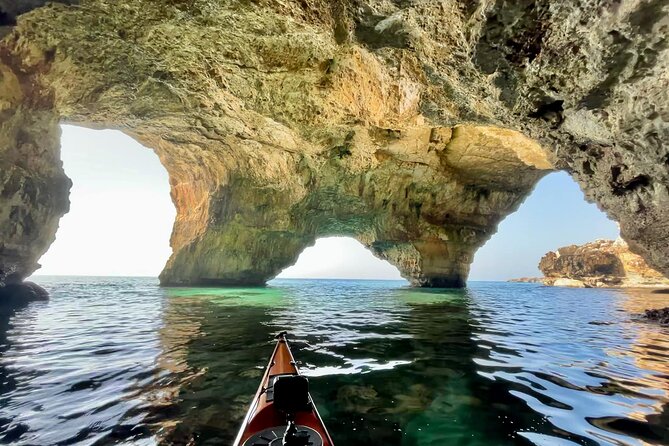 Leuca kayak tour + swimming + speleo-trek in cave - From Marina di Felloniche into Dragon, Lovers, Three Doors, and Nativity caves