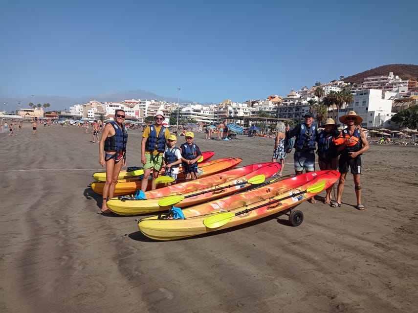 Los Cristianos: Kayak & Snorkel Tour with turtles and photos included - Kayaking out of Los Cristianos, with a photo stop and dolphin scanning