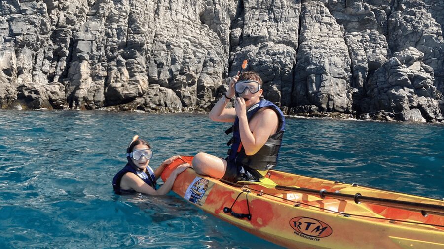 Los Cristianos: Kayak & Snorkel Tour with turtles and photos included - Montaña de Guaza break: wildlife viewing plus big views