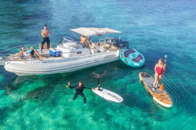 Mallorca: Private Watersports Boat. LUNCH Drinks SUP, Tubing - The Capelli speedboat setup: comfort, space, and real family friendliness