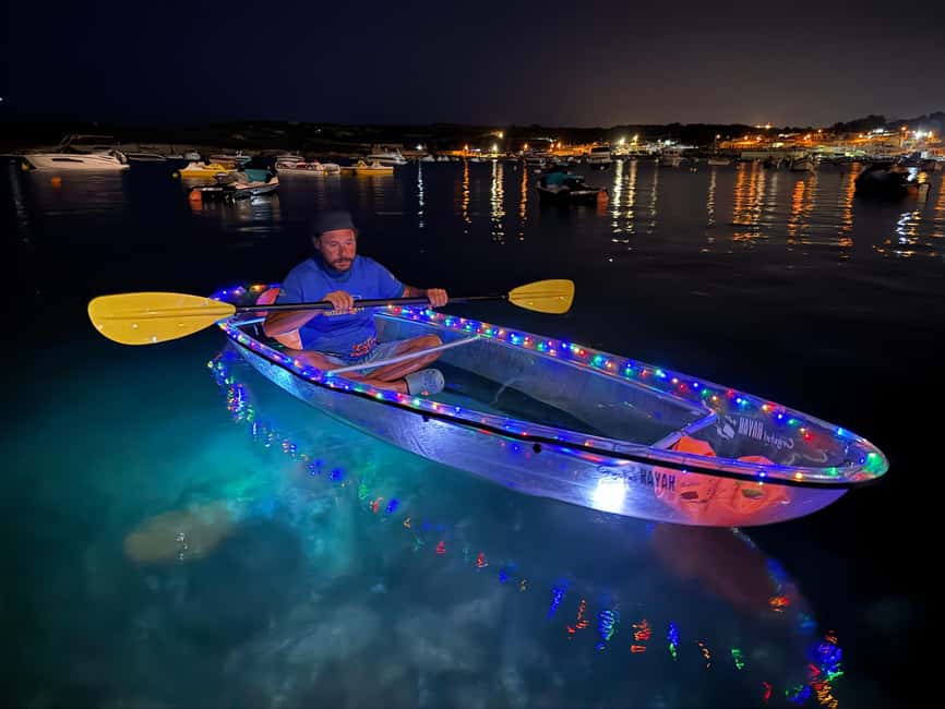 Malta: Illuminated Night Kayak Tour - Glow In The Dark - From Safety Briefing to First Paddle in 75 Minutes