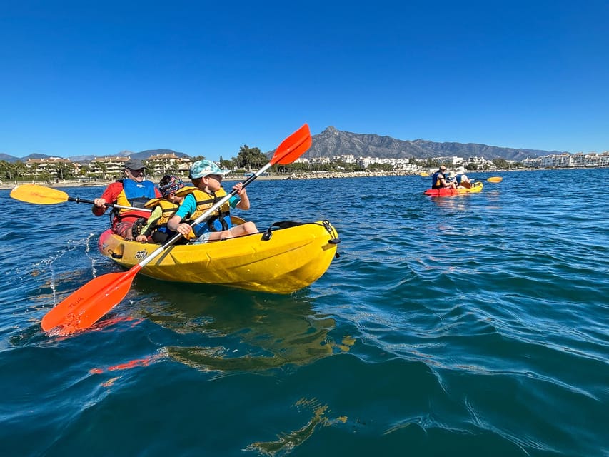 Marbella: Guided Kayak Tour in Puerto Banús - Kayaking out of Ventura del Mar: easy start, clear direction