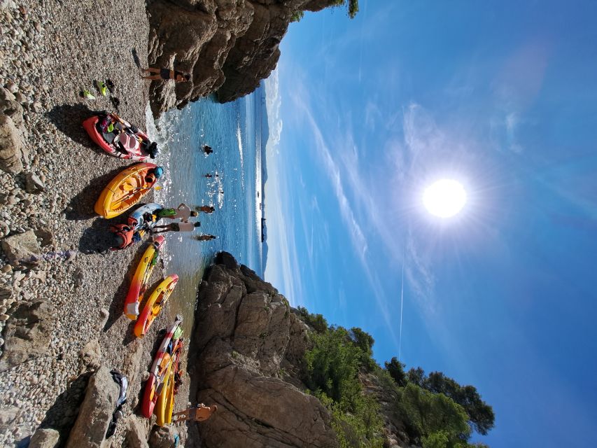 Marseille: Côte Bleue Calanques Half-Day Kayak Tour - Establon and Aragnols: beach time and that mid-route swim