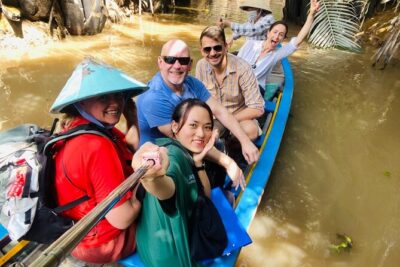 Mekong Delta Nature Cano-Kayak-Cycling & Fishing Private Day Trip - Family Tiny Garden and the Xom Trau Pagoda tunnel
