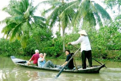 Mekong Delta Tour with Kayaking, Cycling and Cooking - Cycling at Family Garden: rice fields and fruit orchards, not just a photo stop