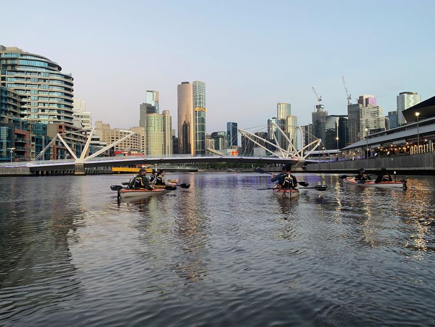 Melbourne: Sunset Kayak Tour with Dinner - The Sporting Precinct Finish and Rowing Sheds Landing