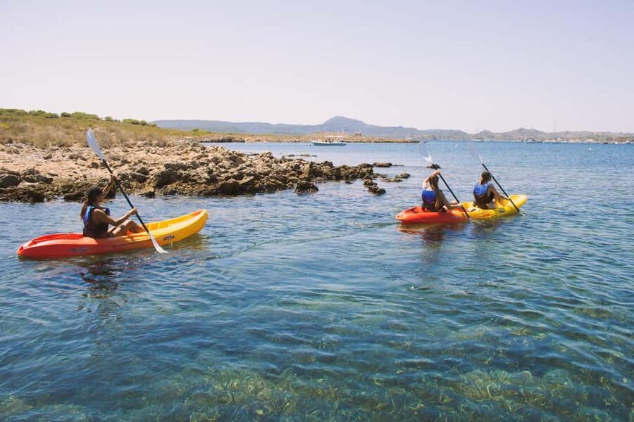 Menorca: Kayak rental in Fornells - What the Sea Stops Are Really About: Coves, Cliffs, and Quiet Space