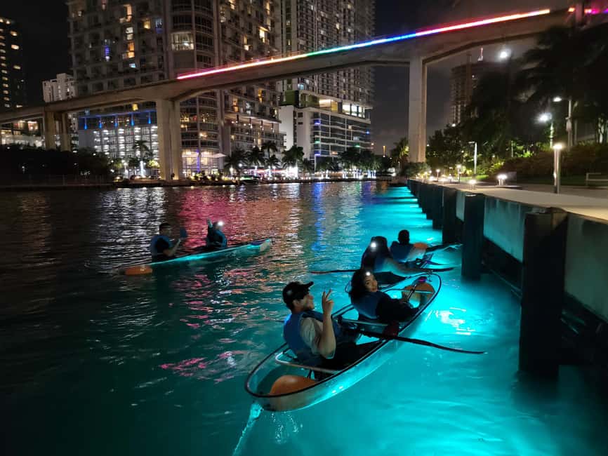 Miami: Guided LED-Lit Kayak Night Tour with Drinks - Key things you’ll notice