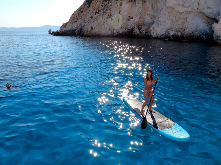 Milos: Full-Day Catamaran Cruise with Paddle Board - Agios Dimitrios and the Plaka/Tripiti view you only get from water