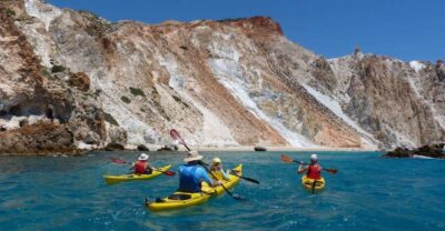 Milos: Guided Kayaking Trip with Snorkelling & Lunch - Getting there: Adamas pickup and a start that actually makes sense