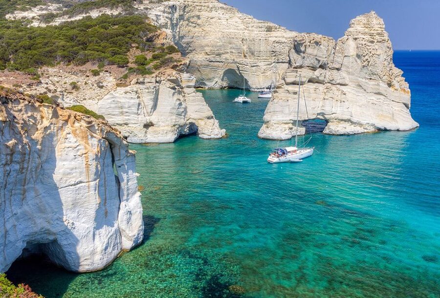 Milos: Milos and Polyaigos Snorkeling and SUP Cruise - Kleftiko caves: the main event for snorkeling and SUP