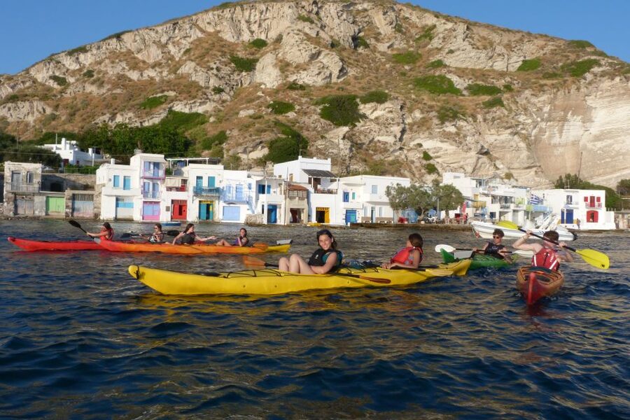 Milos: Sea Kayaking Trip at Sunset with Snack - Wind and Route Changes: Adamas to Klima, or Mandrakia to Sarakiniko
