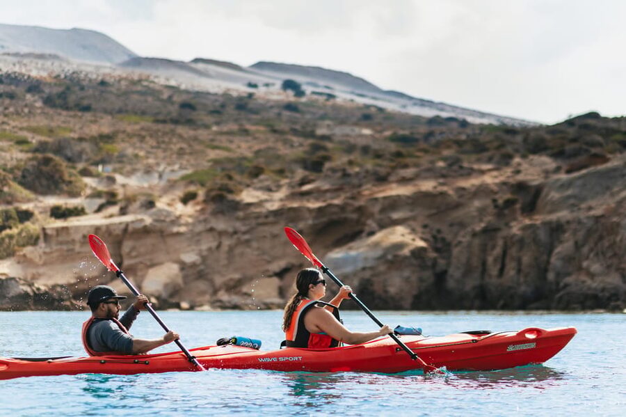 Milos: Tsigrado and Gerakas Beach Kayaking Tour - Gerakas Beach and Snorkeling: Where the Water Turns Into a Playground