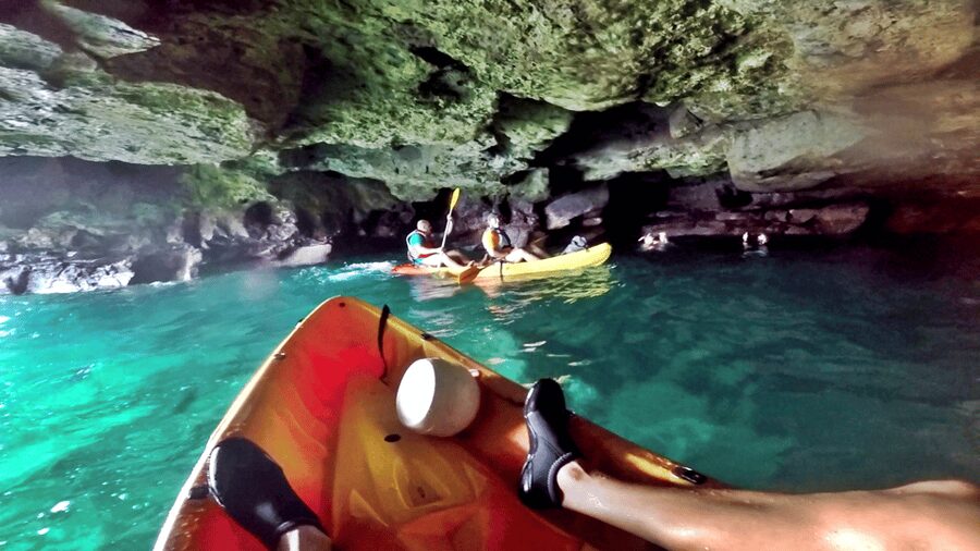 Mogán: Guided Kayak to Caves and Snorkeling Tour - Mogán Kayak and Snorkel: Sea Caves, Cliff Jumps, and Fish in Open Water