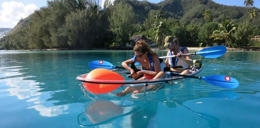 Moorea: Hauru Lagoon 3-hour Guided Kayak Tour with Snack - Clear-Bottom Kayaks: turtle and ray spotting that stays gentle