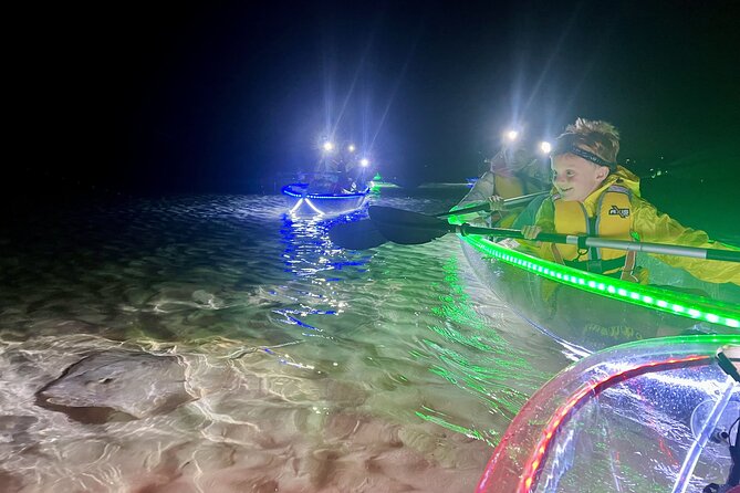 Naru Beach Night Kayak Tour - Clear kayaks and head torches: the gear does the magic