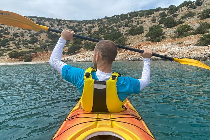 Naxos: Rhina Cave Sea Kayaking Tour - First stop at Kalados Beach: getting set for the sea