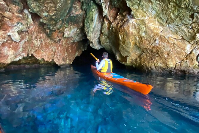 Naxos: Rhina Cave Sea Kayaking Tour - Rhina Cave: the main event under a ceiling of stalactites