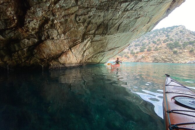 Naxos: Rhina Cave Sea Kayaking Tour - Paddling route changes with wind: what to expect