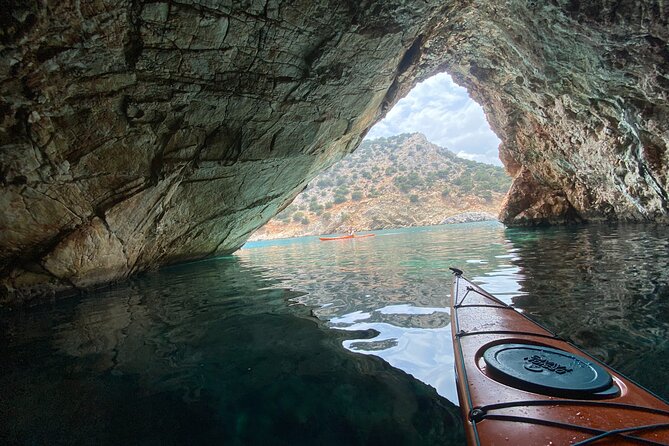 Naxos: Rhina Cave Sea Kayaking Tour - Snacks, photos, and an optional traditional meal