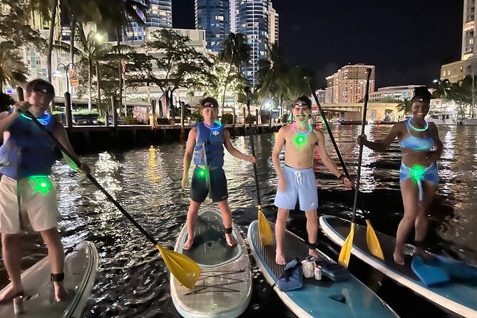 Night on Paddleboard Under the Lights Experience in Fort Lauderdale - New River Channel Stop: First Night Views and Easy Momentum